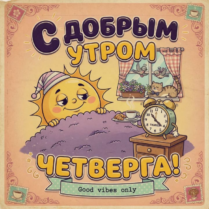 с добрым утром четверга, открытка №40