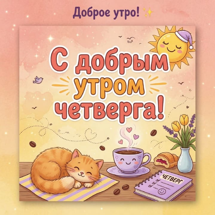 с добрым утром четверга, открытка №50