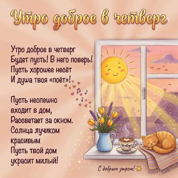 с добрым утром четверга, открытка №53