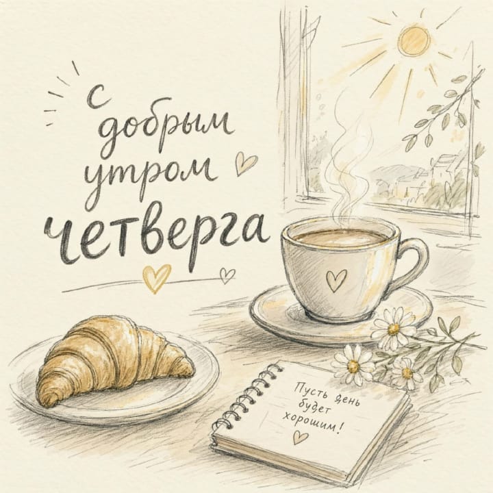 с добрым утром четверга, открытка №56
