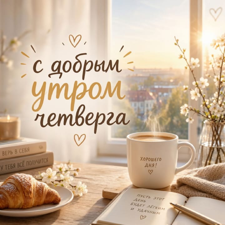 с добрым утром четверга, открытка №57