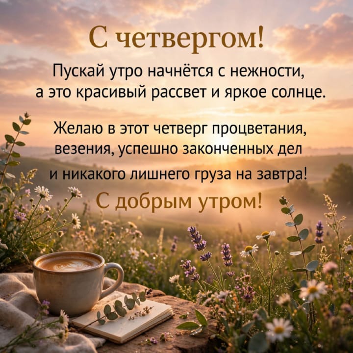 с добрым утром четверга, открытка №58