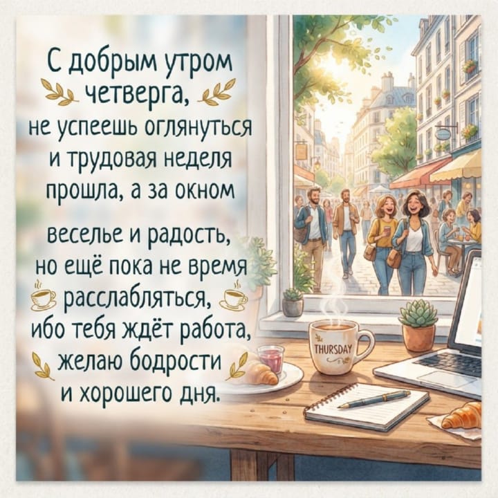 с добрым утром четверга, открытка №62