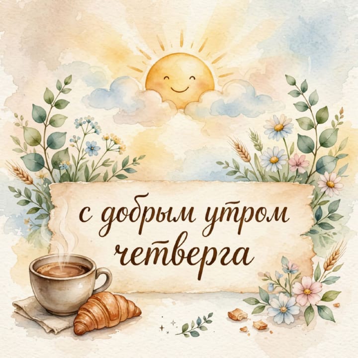 с добрым утром четверга, открытка №70