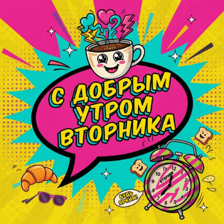 с добрым утром вторника, открытка №110