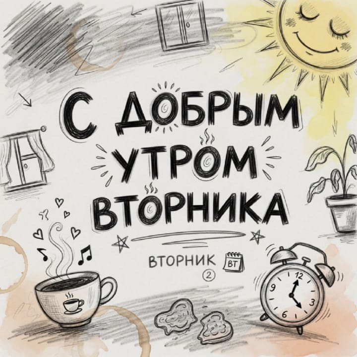 с добрым утром вторника, открытка №111