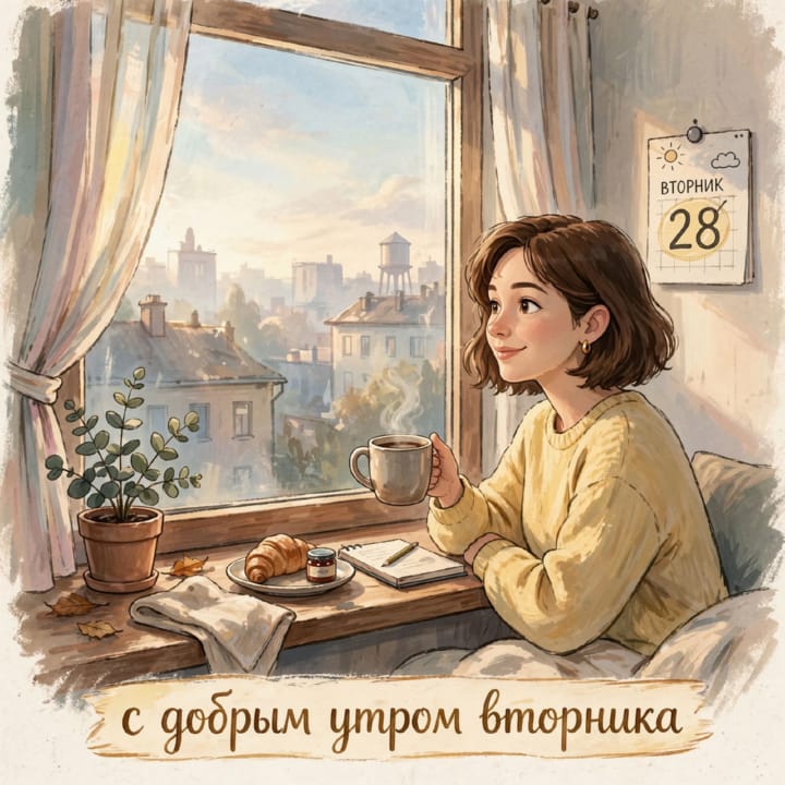 с добрым утром вторника, открытка №119