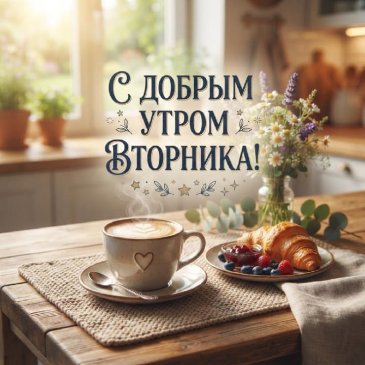 с добрым утром вторника, открытка №2