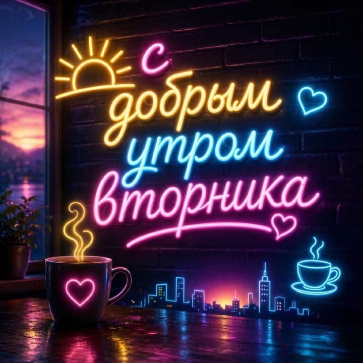 с добрым утром вторника, открытка №29