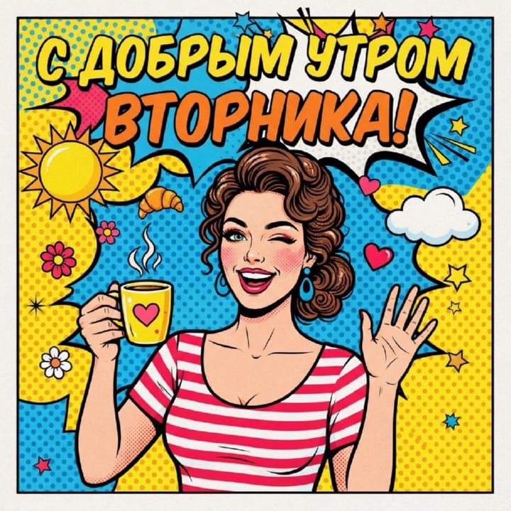с добрым утром вторника, открытка №30