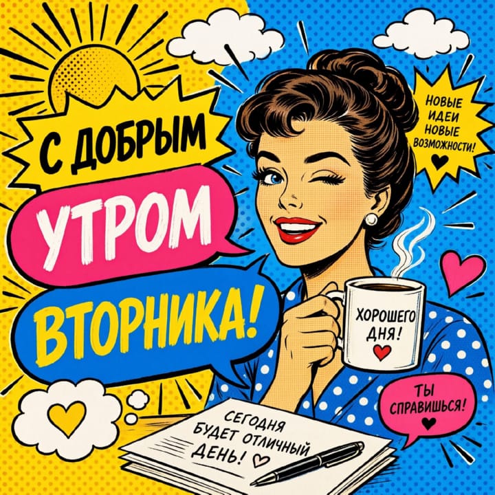 с добрым утром вторника, открытка №31