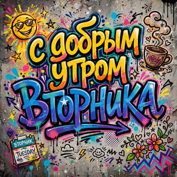 с добрым утром вторника, открытка №33