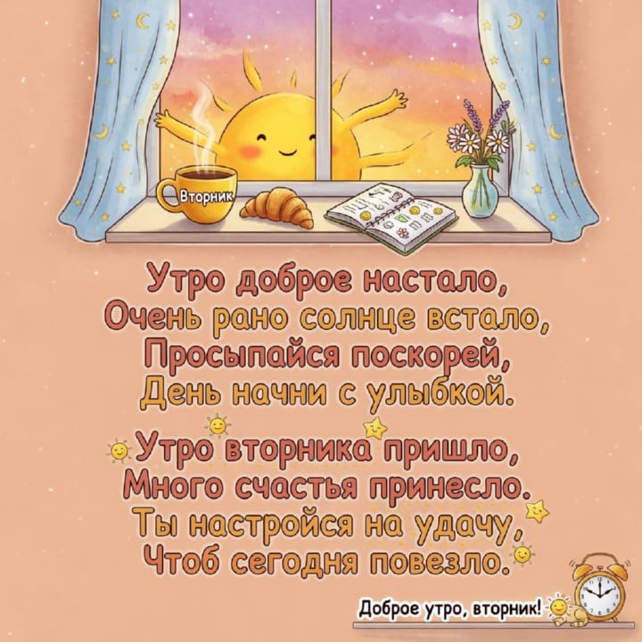 с добрым утром вторника, открытка №51