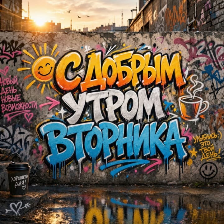 с добрым утром вторника, открытка №54