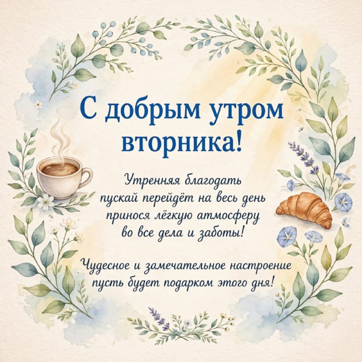 с добрым утром вторника, открытка №57