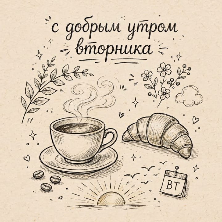 с добрым утром вторника, открытка №60