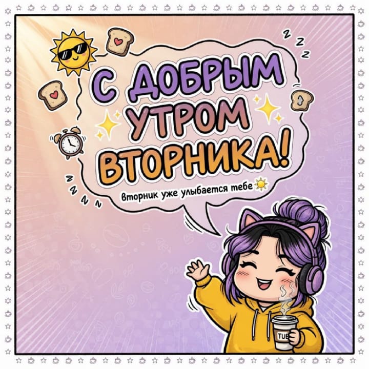 с добрым утром вторника, открытка №64