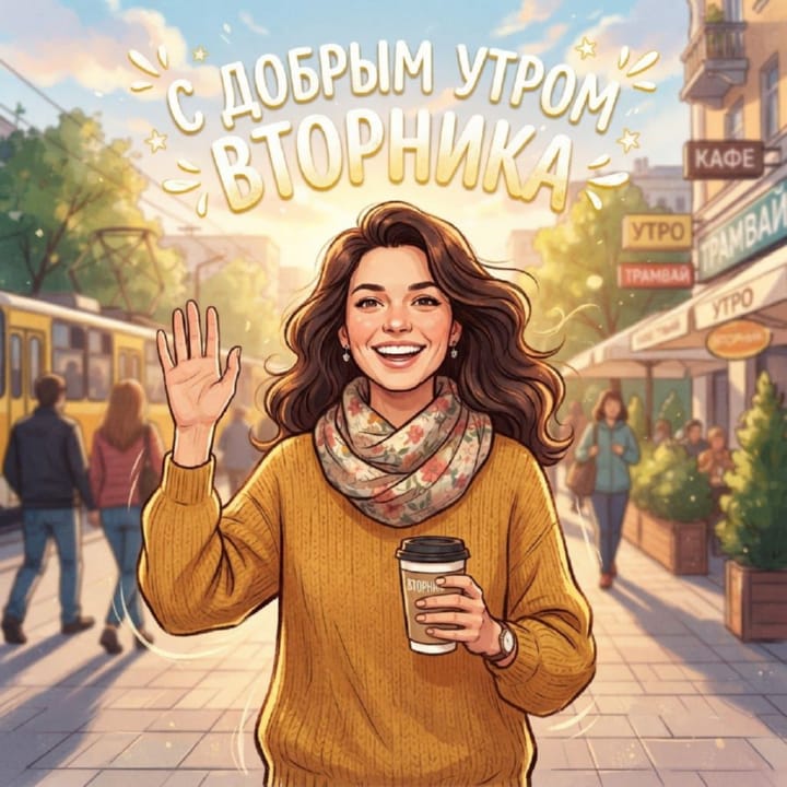 с добрым утром вторника, открытка №66