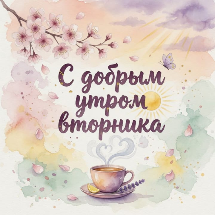 с добрым утром вторника, открытка №72