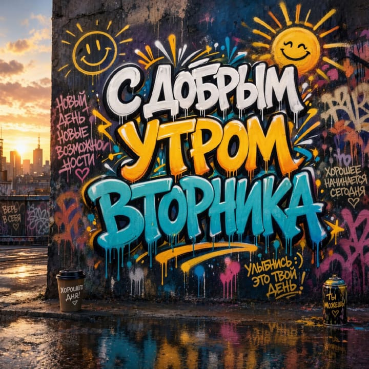 с добрым утром вторника, открытка №78