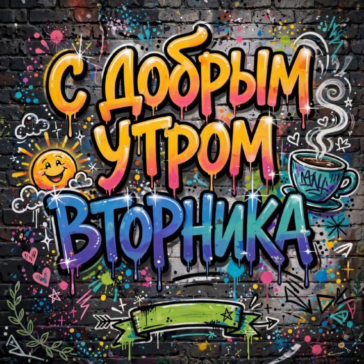 с добрым утром вторника, открытка №82