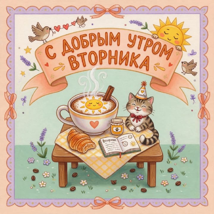 с добрым утром вторника, открытка №85