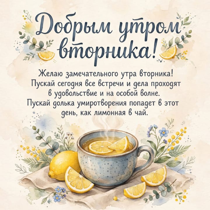 с добрым утром вторника, открытка №94