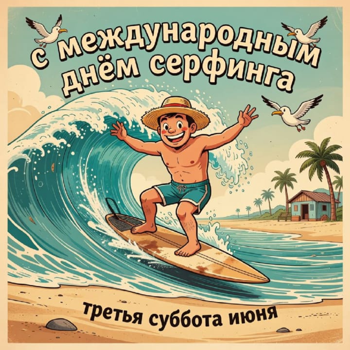 международный день серфинга, открытка №12