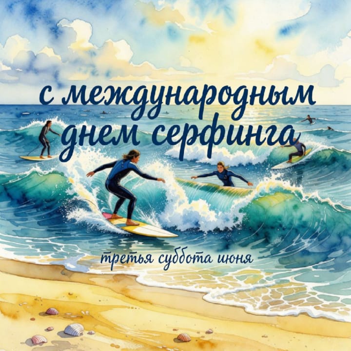 международный день серфинга, открытка №14