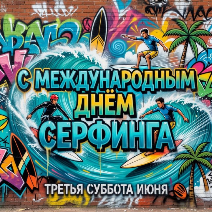 международный день серфинга, открытка №17