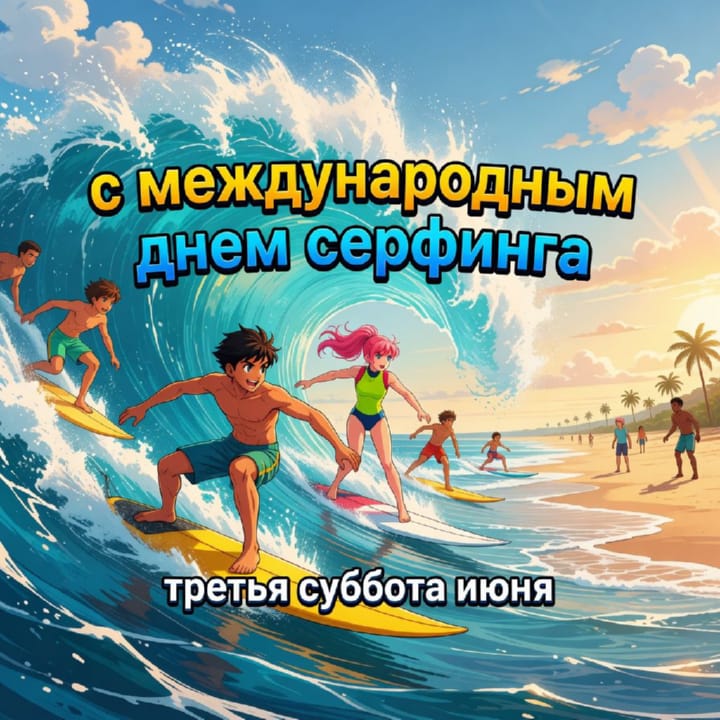 международный день серфинга, открытка №2