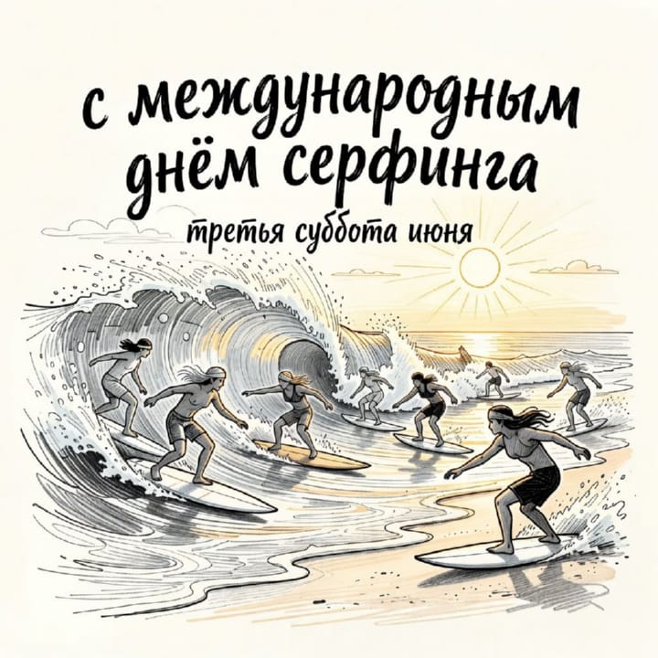 международный день серфинга, открытка №20