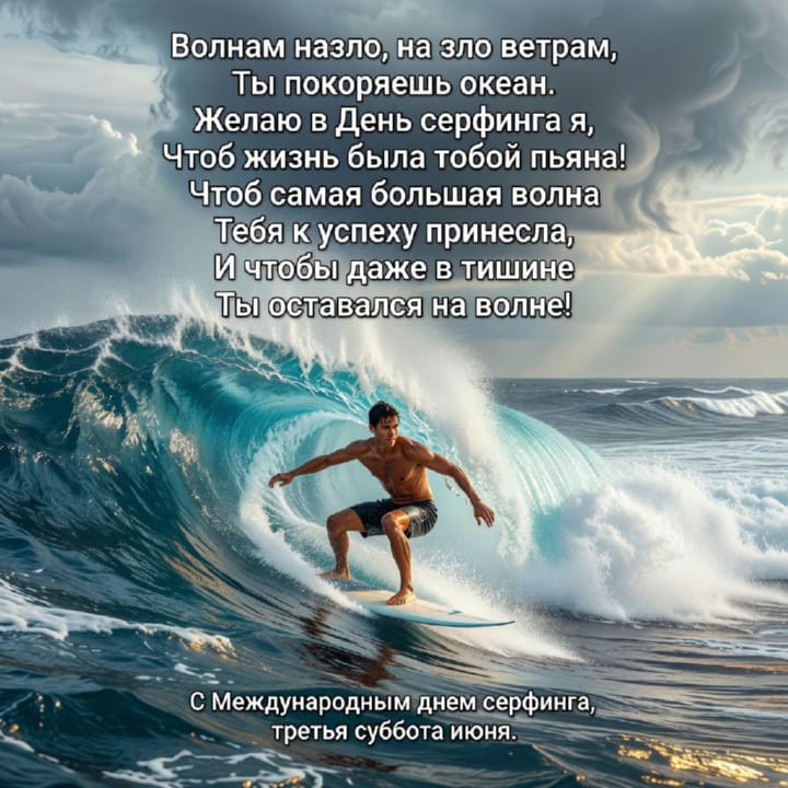 международный день серфинга, открытка №21
