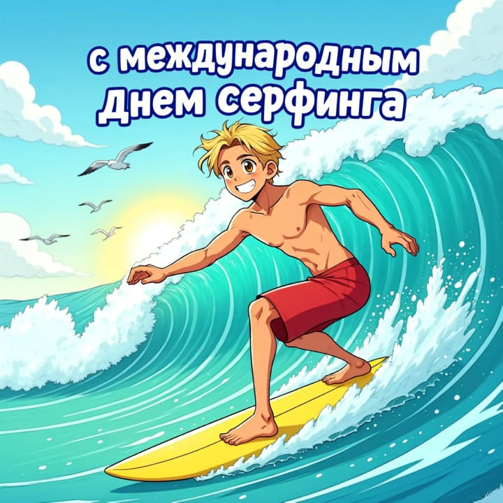 международный день серфинга, открытка №30