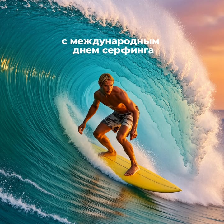международный день серфинга, открытка №32