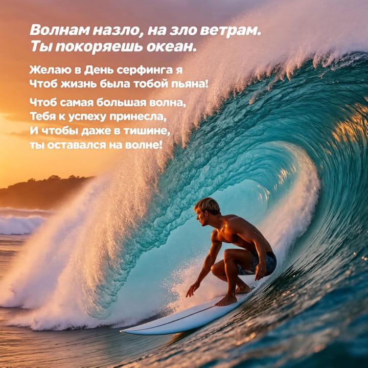 международный день серфинга, открытка №36