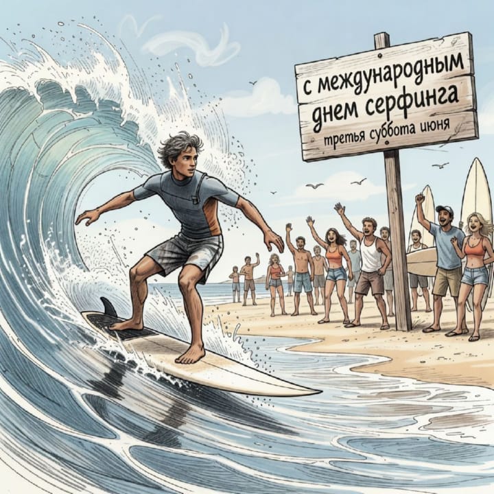 международный день серфинга, открытка №4