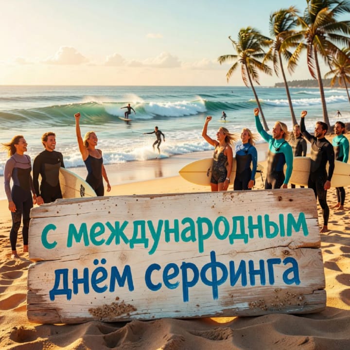 международный день серфинга, открытка №42