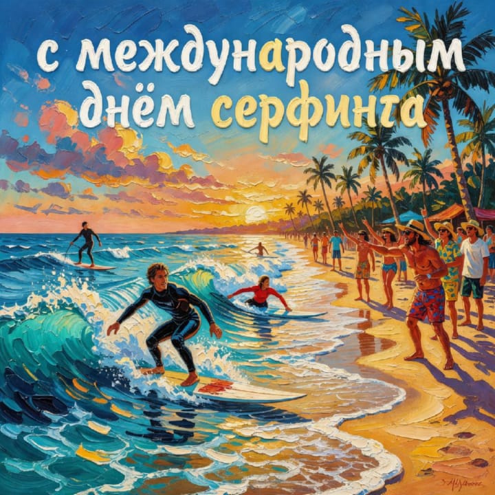 международный день серфинга, открытка №43