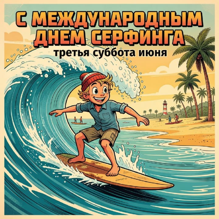 международный день серфинга, открытка №45
