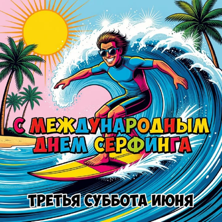 международный день серфинга, открытка №49