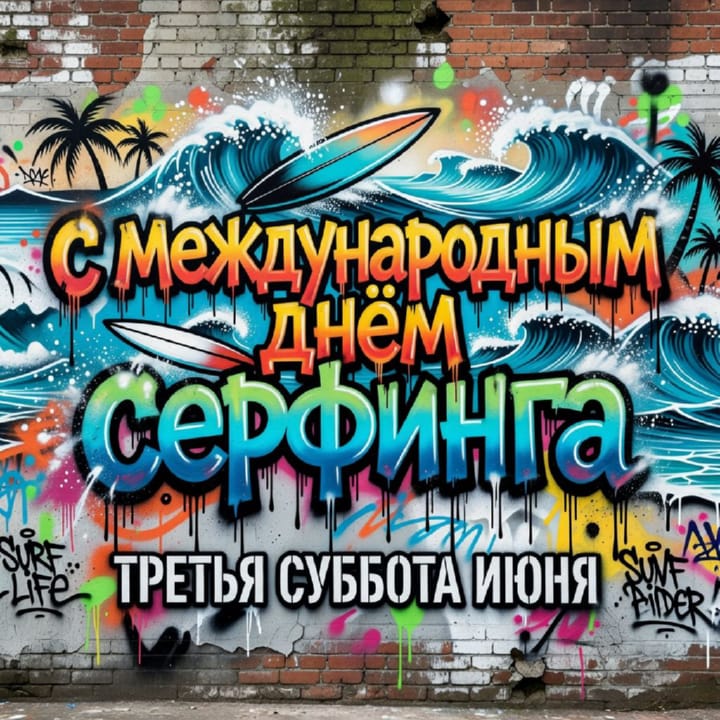 международный день серфинга, открытка №50