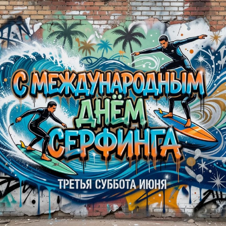 международный день серфинга, открытка №51