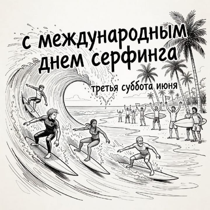 международный день серфинга, открытка №53