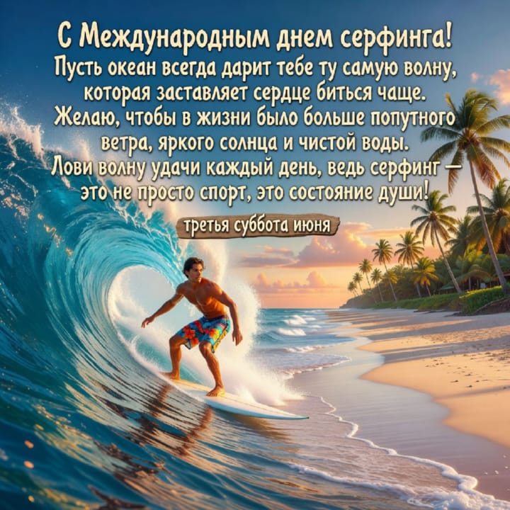 международный день серфинга, открытка №55