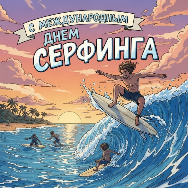 международный день серфинга, открытка №62