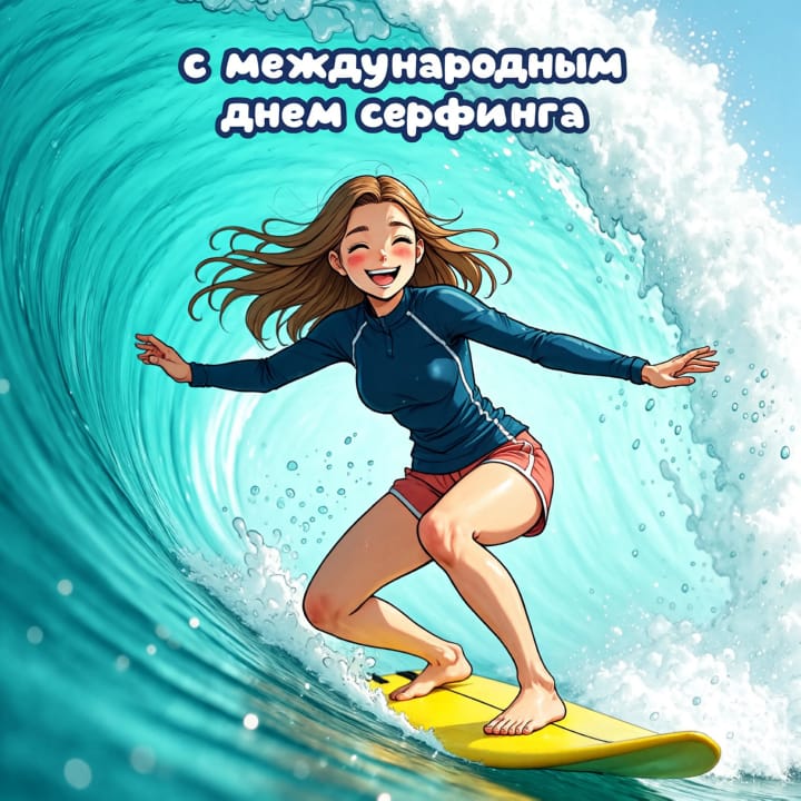 международный день серфинга, открытка №64