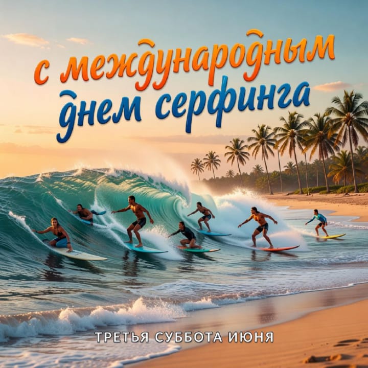 международный день серфинга, открытка №7