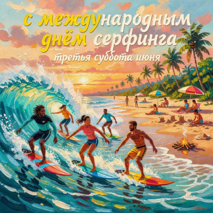международный день серфинга, открытка №9
