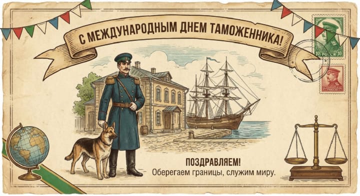 международный день таможенника, открытка №11